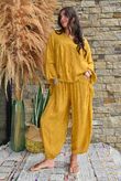 Kiti Paisley Damask Artist Smock Tumeric